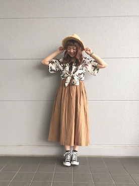 Rinaさん（レディース・158cm）の夏コーディネート