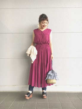 Rinaさん（レディース・158cm）の夏コーディネート