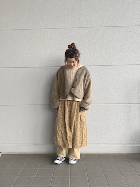 Rinaさん（レディース・161cm）の冬コーディネート