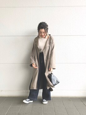 「CONVERSE（コンバース）のconverse（コンバース） ALL STAR OX（オールスターOX）（スニーカー）」を使った、Rinaさん（レディース・161cm）の秋コーディネート