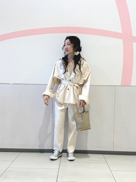 「LAURA DI MAGGIO（ローラディマッジオ）のアイテム」を使った、Rinaさん（レディース・161cm）の春コーディネート