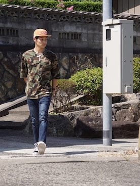 「HANES（ヘインズ）のアイテム（パンツ）」を使った、HIROKIANDOさん（メンズ・169cm）の秋コーディネート