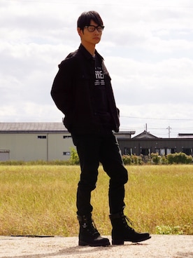 「EMODA（エモダ）のアイテム（ジャケット/アウター）」を使った、HIROKIANDOさん（メンズ・169cm）の秋コーディネート