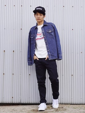 「24SURF_（トゥーフォーサーフ）のアイテム」を使った、HIROKIANDOさん（メンズ・169cm）の春コーディネート