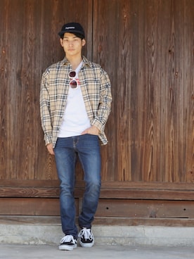 「ENTRA（エントラ）のアイテム」を使った、HIROKIANDOさん（メンズ・170cm）の夏コーディネート