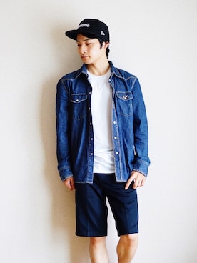 「24SURF_（トゥーフォーサーフ）のアイテム」を使った、HIROKIANDOさん（メンズ・169cm）の夏コーディネート
