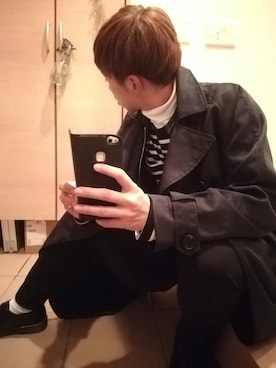 「MinoriTY（マイノリティ）のアイテム（トレンチコート）」を使った、RYUSEI.さん（メンズ・170cm）の冬コーディネート