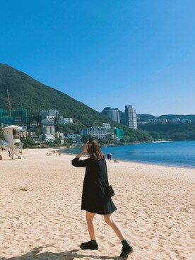 「travel」｜「アイテム（ソックス/靴下）」を使った、Ryongさん（レディース・169cm）の冬コーディネート