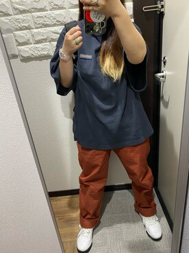 「kutir（クティール）のカラーマーブルクリアリング（リング）」を使った、riboさん（レディース・151cm）の夏コーディネート