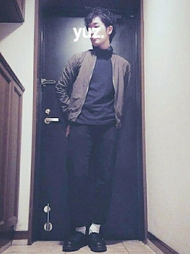 「CURRENT（カレント）のアイテム（アナログ腕時計）」を使った、yuz.さん（メンズ・170cm）の冬コーディネート
