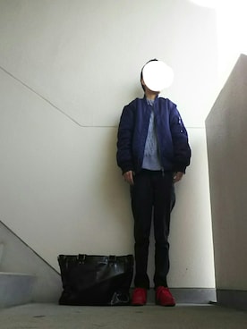 「GU（ジーユー）の（GU）スキニーフィットジーンズ（MEN ⁄ ジーンズ）」を使った、JUNNさん（メンズ・152cm）の冬コーディネート