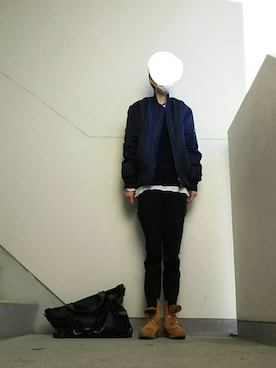 「GU（ジーユー）の（GU）スキニーフィットジーンズ（MEN ⁄ ジーンズ）」を使った、JUNNさん（メンズ・152cm）の春コーディネート