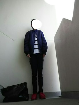 「GU（ジーユー）の（GU）スキニーフィットジーンズ（MEN ⁄ ジーンズ）」を使った、JUNNさん（メンズ・152cm）の春コーディネート