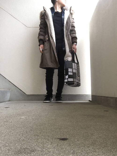 しまむら シマムラ のモッズコートを使ったメンズ人気ファッションコーディネート Sciaky