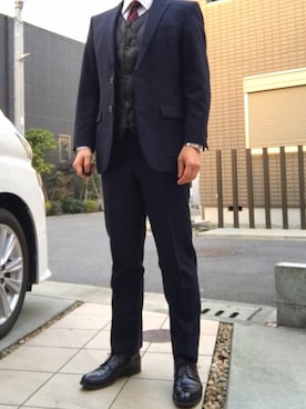 「improves（インプローブス）のアイテム（ダウンベスト）」を使った、YmStさん（メンズ・171cm）の冬コーディネート