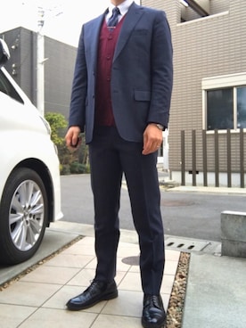 「REPIDO（リピード）のアイテム（トップス）」を使った、YmStさん（メンズ・171cm）の冬コーディネート