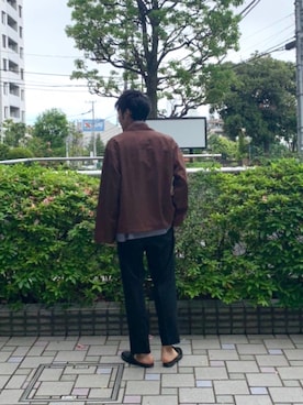 「markaware（マーカウェア）のアイテム（トップス）」を使った、shiraishi0601さん（メンズ・175cm）の春コーディネート