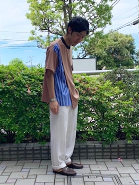 「CAMINANDO（カミナンド）のアイテム」を使った、shiraishi0601さん（メンズ・175cm）の春コーディネート