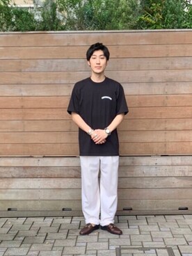 「CLANE（クラネ）のアイテム（トップス）」を使った、shiraishi0601さん（メンズ・175cm）の夏コーディネート