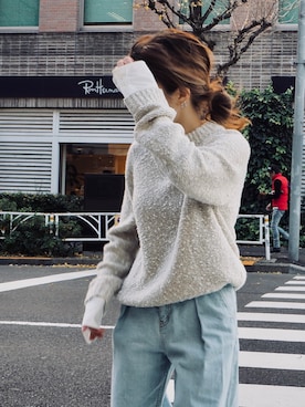 「ETRE TOKYO（エトレトウキョウ）のアイテム（ニット/セーター）」を使った、Hanaさん（レディース・158cm）の冬コーディネート