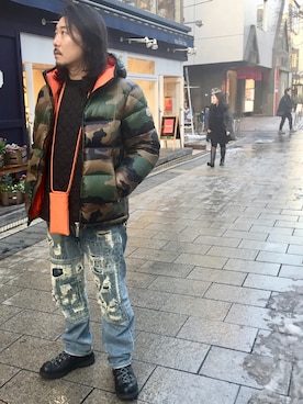 「寒い」｜「アイテム（財布/小物）」を使った、masaさん（メンズ・166cm）の冬コーディネート