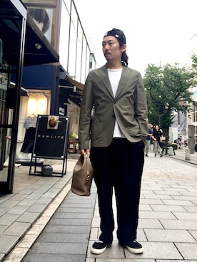 「T-JACKET（ティージャケット）のアイテム」を使った、masaさん（メンズ・166cm）の春コーディネート