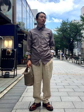 「LUCKY DE LUCA（ラッキーデルカ）のアイテム」を使った、masaさん（メンズ・166cm）の夏コーディネート