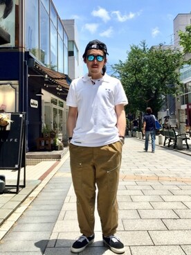 「Project e（プロジェクトイー）のアイテム」を使った、masaさん（メンズ・166cm）の夏コーディネート