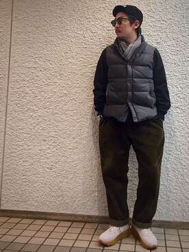 「samas（サマス）のアイテム」を使った、masaさん（メンズ・166cm）の冬コーディネート