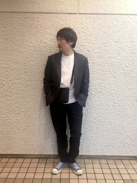 「g-stage（ジーステージ）のアイテム（テーラードジャケット）」を使った、masaさん（メンズ・166cm）の冬コーディネート