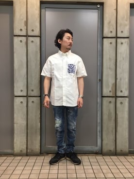 「Sweep!!（スウィープ）のアイテム」を使った、masaさん（メンズ・166cm）の夏コーディネート