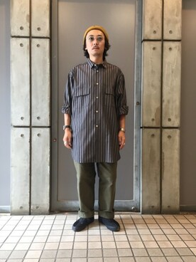 「CPH（シーピーエイチ）のアイテム（ニットキャップ/ビーニー）」を使った、masaさん（メンズ・166cm）の夏コーディネート