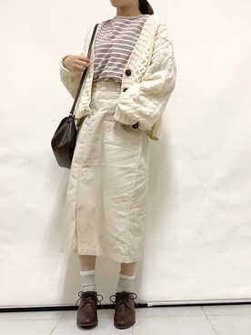 「RETRO GIRL（レトロガール）のアイテム（スウェット）」を使った、𝚖 𝚒 𝚊 🐑さん（レディース・150cm）の秋コーディネート