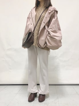 「OZOC（オゾック）のアイテム（ニット/セーター）」を使った、𝚖 𝚒 𝚊 🐑さん（レディース・150cm）の秋コーディネート
