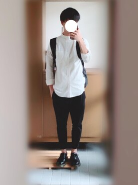 「Dr. Martens（ドクターマーチン）のDr.Martens / ドクターマーチン 1461 3EYE GIBSON SHOE 3ホール ギブソン シューズ ブーツ（ブーツ）」を使った、At.さん（メンズ・172cm）の秋コーディネート