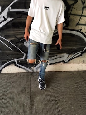 「Y-3（ワイスリー）のアイテム（その他）」を使った、heartさん（メンズ・175cm）の夏コーディネート