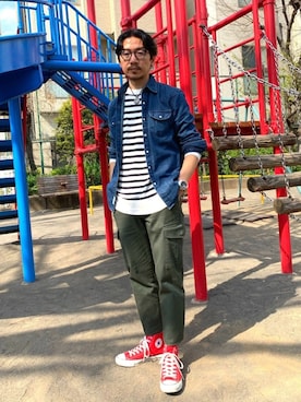 ☠️HiRoC☠️さん（メンズ・171cm）の春コーディネート