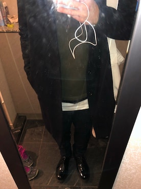 「リドム」｜「アイテム（チノパンツ）」を使った、れつさん（メンズ・171cm）の春コーディネート