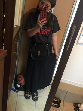 「OZOC（オゾック）のアイテム（ハンチング/ベレー帽）」を使った、amihさん（レディース・157cm）の夏コーディネート