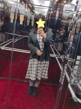 「Samansa Mos2 blue（サマンサモスモスブルー）のアイテム（アンサンブル）」を使った、linlinさん（レディース・160cm）の冬コーディネート
