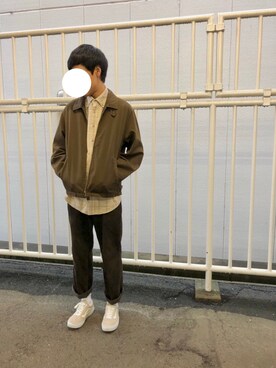 「HANES（ヘインズ）のアイテム（パンツ）」を使った、きよみずさん（メンズ・178cm）の秋コーディネート