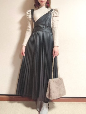 「アベイル」｜「アイテム（ワンピース/ドレス）」を使った、akikoさん（レディース・155cm）の冬コーディネート