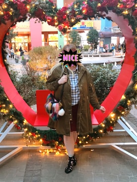 「アイテム（シャツワンピース）」を使った、Kさん（レディース・164cm・20代）の冬コーディネート