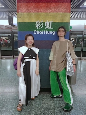 「nusumigui（ヌスミグイ）のアイテム」を使った、嶋津一馬さん（メンズ・183cm）の秋コーディネート