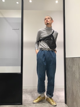 嶋津一馬さん（メンズ・183cm）の春コーディネート