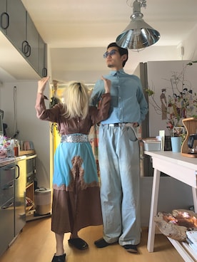 嶋津一馬さん(メンズ・183cm)の春コーディネート