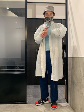 「FACETASM（ファセッタズム）のアイテム」を使った、嶋津一馬さん（メンズ・182cm）の夏コーディネート