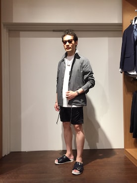 「TRANS CONTINENTS（トランスコンチネンツ）のアイテム（ブルゾン）」を使った、TAICHIさん（メンズ・173cm）の春コーディネート