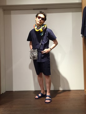 TAICHIさんの「and wander(アンドワンダー)  CUBEN FIBER SACOCHE」を使ったコーディネート