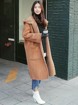 「coordinate」｜「アイテム（その他アウター）」を使った、ディーホリックさん（レディース・170cm）の冬コーディネート